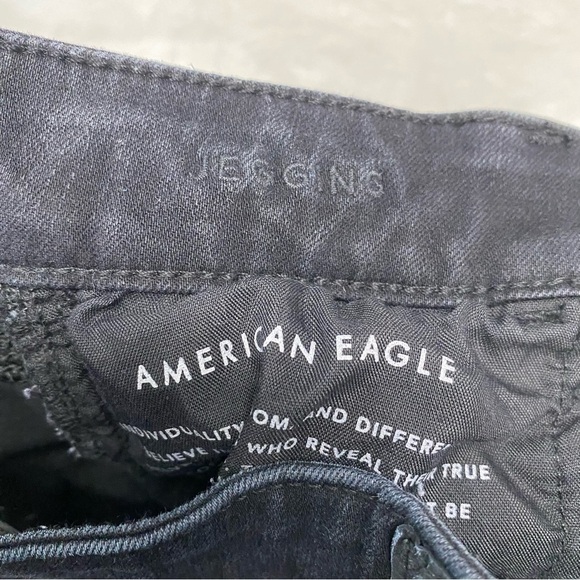American Eagle Women's Ne(x)t Level Stretch Jeans Black Jeggings Size 0 Long - Picture 11 of 13
